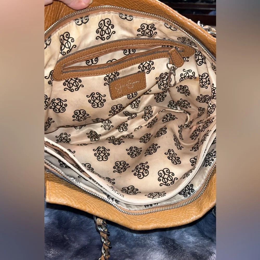 Jessica Simpson Stylish alligator Brown Handbag